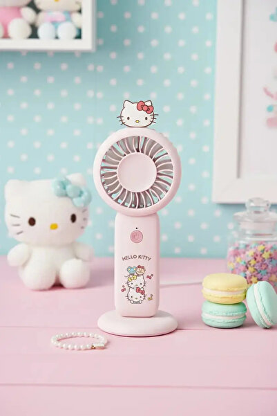 Miniso Sanrio Lisanslı Hello Kitty 1200mAh Taşınabilir Mini Fan – Şarj Edileb...