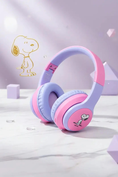 Miniso سماعات رأس بلوتوث لاسلكية فوق الأذن من سلسلة Snoopy المرخصة - تصميم مر...