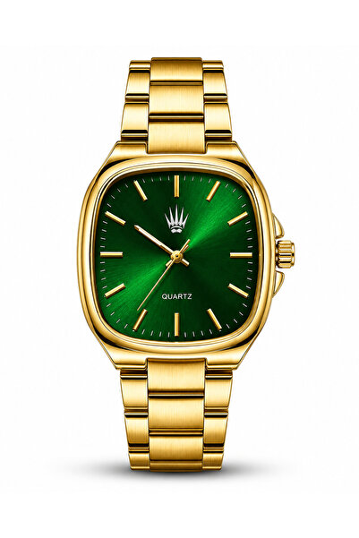WATCHOFROYAL Majestic Gold Green Wristwatch