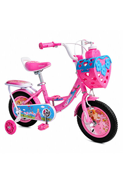 stars pearl 12 Inch Girls Toddler Bicycle with Backseat and Front Basket - Br...