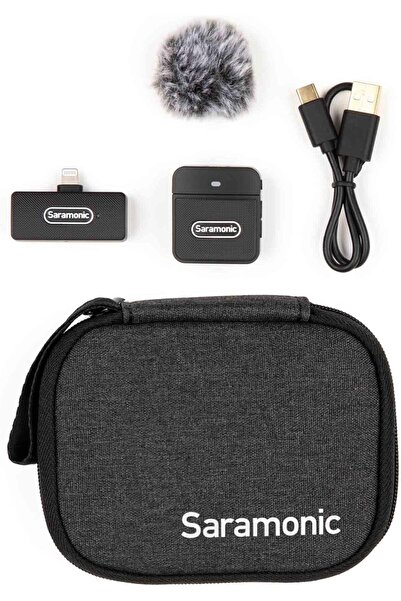 Saramonic Blink 100 B3 TX+RX 2.4GHz Micro Clip-On Wireless System w/Device-Mo...