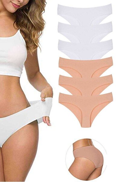 Mestore 6 Pieces Women's Seamless Laser Cut Flexible Non-Marking Panties S3