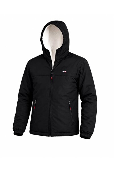 MRD SPORT Red Waterproof Coat with Fur Inside and Red Details