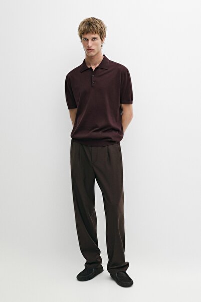 Massimo Dutti Yün karışımlı triko polo