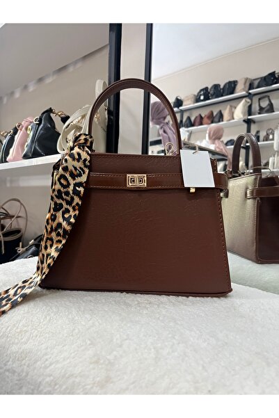 ÇANTA Mayla Bags Kadın Eşarp Detaylı El Ve Omuz Çantası Klasik El Çantası