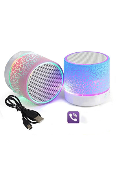 FİOPLUS Işıklı Taşınabilir Bluetooth Wireless Hoparlör Kablosuz Ses Bombası P...