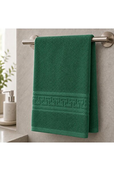 Pucioasa Prosop bumbac 100% cu bordura greceasca, 500gr/m2, 70x140cm, Verde