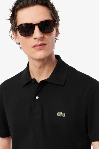 Lacoste L.12.12 تي شيرت بولو كلاسيكي خفيف الوزن للرجال، تي شيرت بولو برقبة بو...