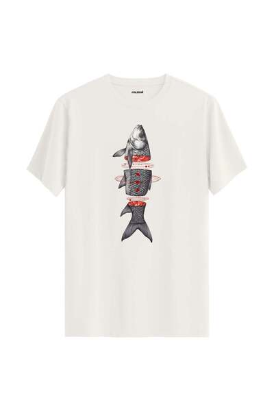 Colermi Shredded Fish Anatomy Design T-Shirt