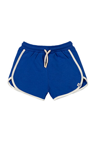 BEETLEBEEZ Children's Retro Model Ecru Ribbed Short Shorts - Indigo Blue (Ecr...