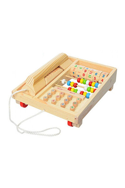OEM Jucarie educativa Telefon din lemn cu numaratoare
