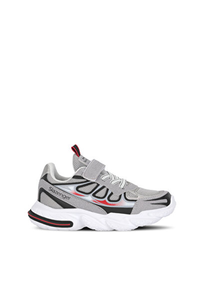 Slazenger KAFKA F Pantofi sport casual unisex pentru copii, cu velcro, gri/negru