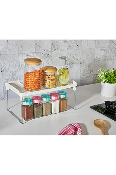 CEBER TİCARET 2 Pieces of In-Cabinet Shelf Organizer Tea Cup Holder Bathroom ...