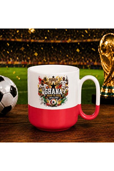 Bk Gift Ghana Fan Themed 2026 World Cup Design Red Joyful Trophy Cup