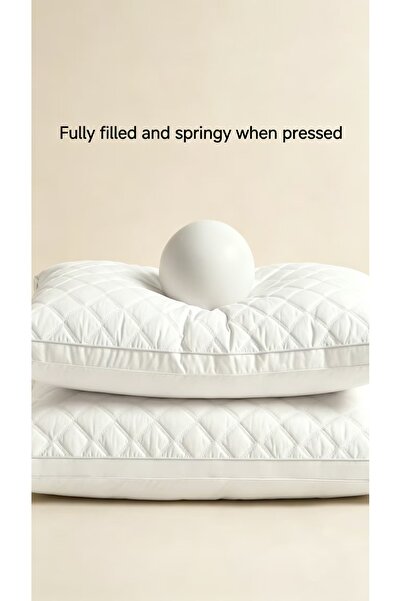 Bleco 2pcs 5-Star Hotel Pillow 70 X 50 Cm | Soft Cotton Fabric | Neck Support...