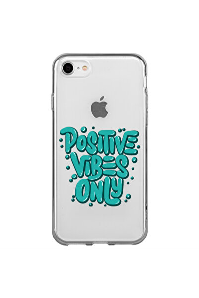 Other Apple iPhone 7 Positive Vibes Only Transparent Silicone TPU Θήκη