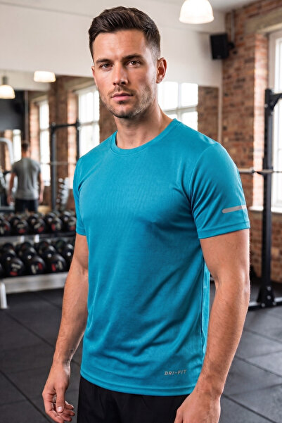 GENIUS STORE Erkek Spor Tişört Hızlı Kuruyan Nefes Alabilen Polyester Kumaş F...