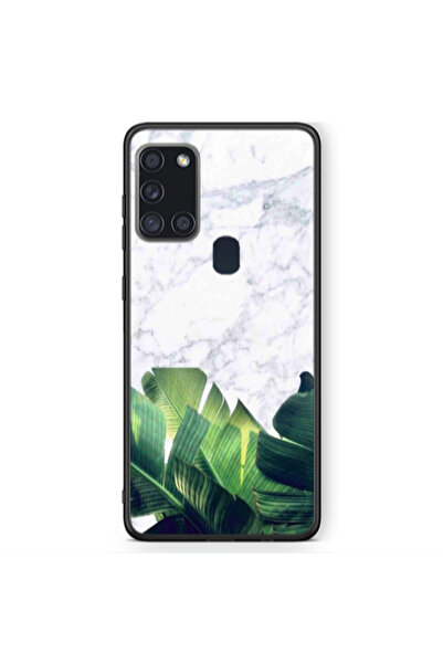 Other Samsung A21S Marble Laves Black Glossy Θήκη
