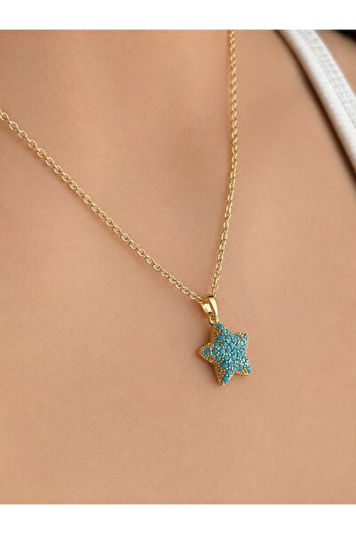Nilly Jewelry Mavi Taşlı Deniz Yıldızı Kolye