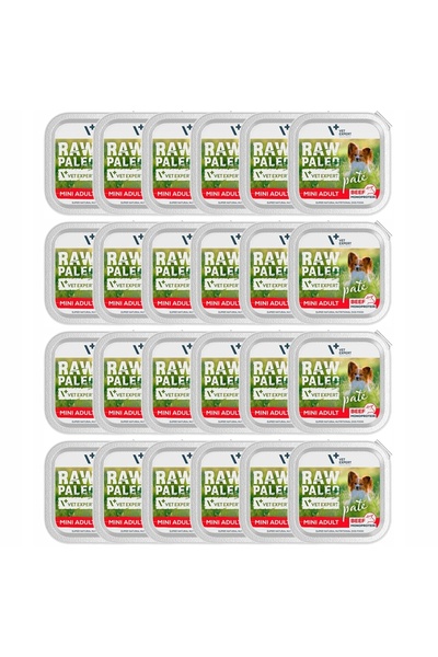 Raw Paleo VetExpert Pate de vită Mini Adult 24x150g