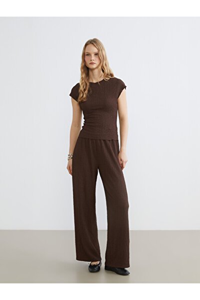 LC Waikiki Esvab • Modern & Distinctive Women's Textured Pants with Waist Cord