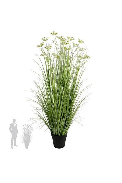 Roberto Rossi Iarba artificiala Onion 150 cm cu 18 flori de morcov albe