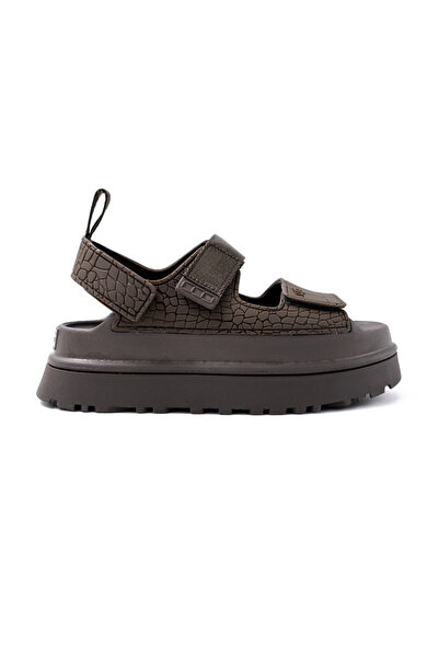 UGG Goldenglow Embossed 1175311-DNSS Kadın Sandalet Koyu Kahve Juststep