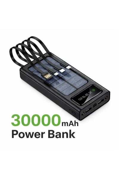 Gennext 30000mAh Solar Power Bank High Capacity Portable Charger Fast Chargin...