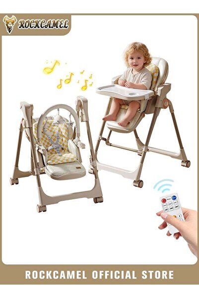 ARCO STORE 2 in 1 Baby Electric Feeding Chair with Remote Control 8 Level Spe...
