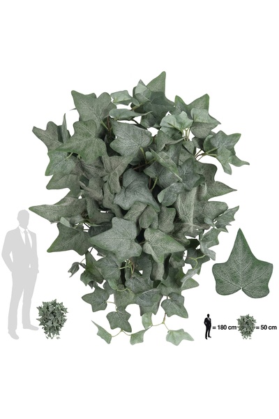 Roberto Rossi Iedera artificiala catifelata H50cm cu 128 frunze verde inchis