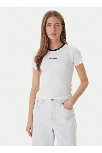 Guess Jeans Beyaz Kadın T-Shirt W6GPA9KF641-G011