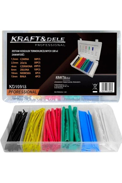 Kraft&dele Tuburi termocontractabile, set de 100 de bucăți, KD10918