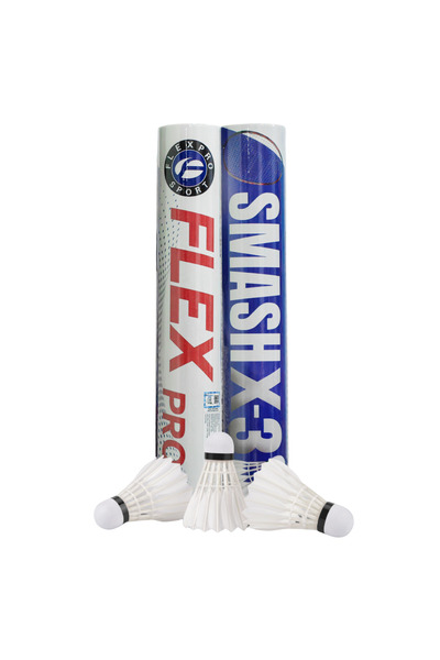 flexpro Smash-X3 premium goose feather shuttlecocks, 12pcs
