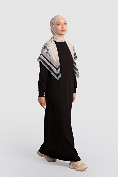 Emare Low Sleeve Sports Cotton Dress Black