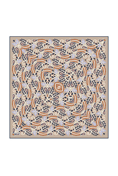 Bursa İpek Mink Spike Pattern Twill Silk Scarf