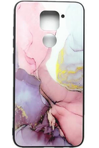 OEM Γυάλινη Πλαστική Ροζ Πίσω Θήκη (Redmi Note 9) Κωδικός: 55534