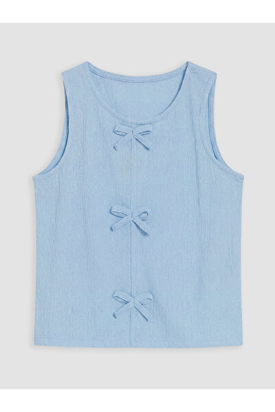 LC Waikiki Crew Neck Bow-detailed Girls' Tank Top