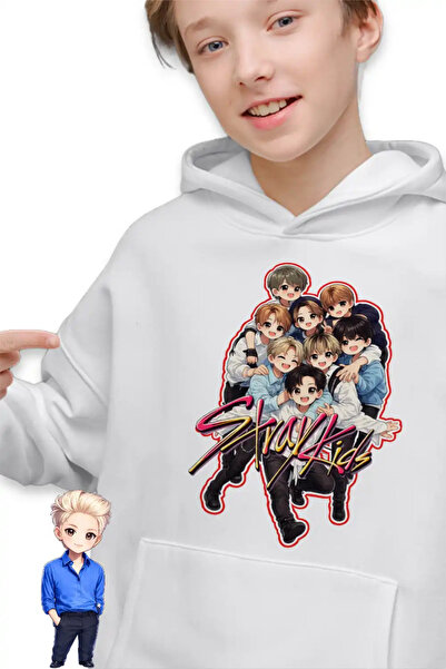 OEM Παιδικό Φούτερ με Κουκούλα για Αγόρια Stray Kids Εμπορεύματα Anime K-pop ...