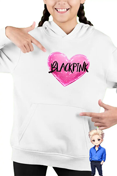 OEM Παιδικό Κοριτσίστικο Φούτερ BlackPink Καρδιά K-pop Εμπορεύματα