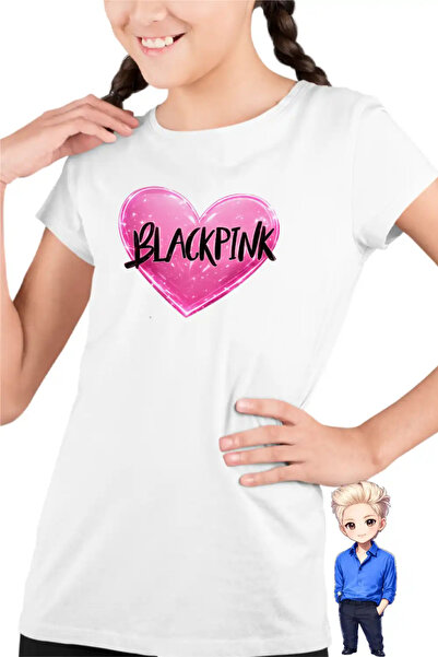 OEM Tricou Copii Fete BlackPink Heart Kpop Merch