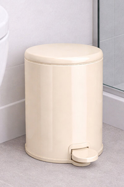 Prima Nova Cigo 3 LT Banyo Mutfak Ofis Çelik Çöp Kovası - Bej