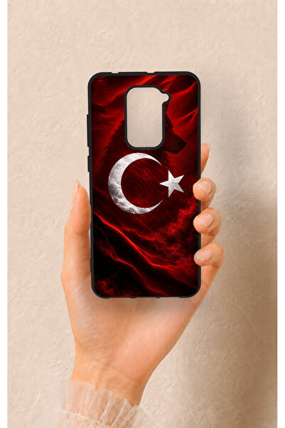 Vip Case Redmi Note 9 Uyumlu Kurt Türk Bayrağı Desenli Silikon Kılıf