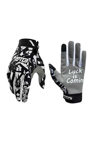 Choice19 XXL Black and white ETBIKE riding gloves, motorcycle outdoor sports ...