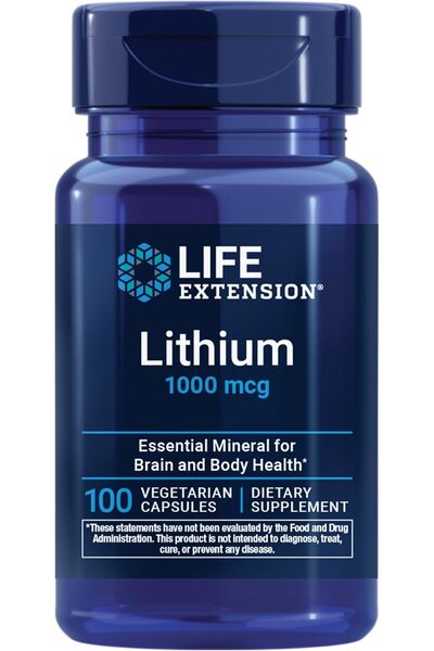 Life Extension Lithium, 1,000 mcg, 100 Vegetarian Capsules Usa Menşeii
