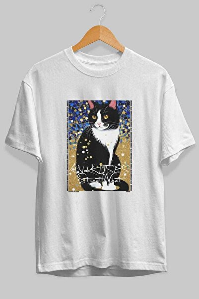 Ankhises T-shirt  "For the Love of Cats " με στάμπα γάτας στο μπροστινό μέρος...