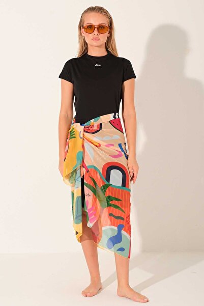 ALFASA Patterned Skirt Pareo - Alf7103