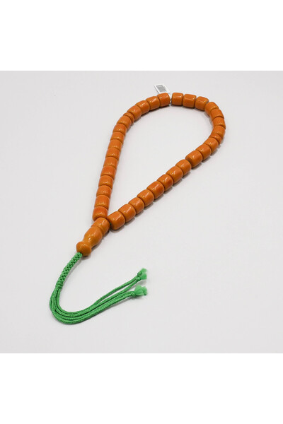 genernic Mystica Afghani Prayer Beads 33 Beads, Drum Shape, 14.5×13mm, Bright...