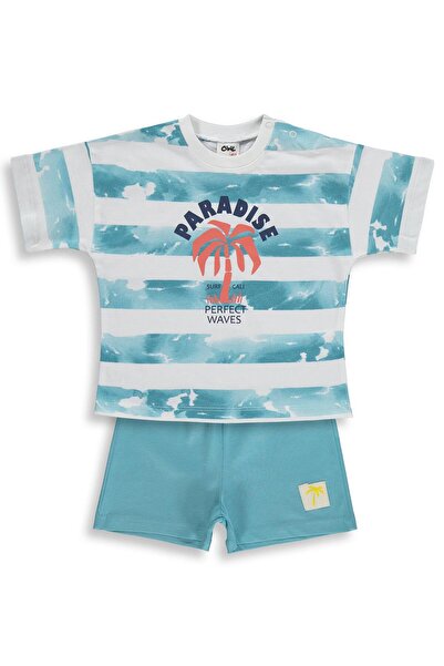 Civil Baby Palmiye Baskılı 6-18 Ay Takım - Yeşil