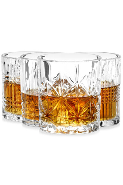 Vilde Set de pahare de whisky 4x290ml cu margine aurie
