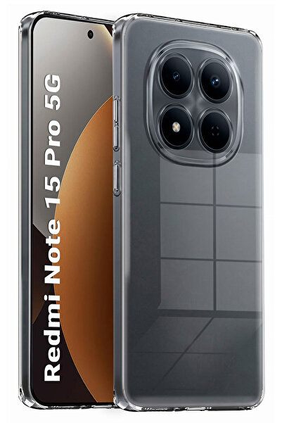 CEPSTOK Redmi Note 15 Pro 5G Kılıf Şeffaf Kamera Korumalı Esnek Yumuşak Silikon